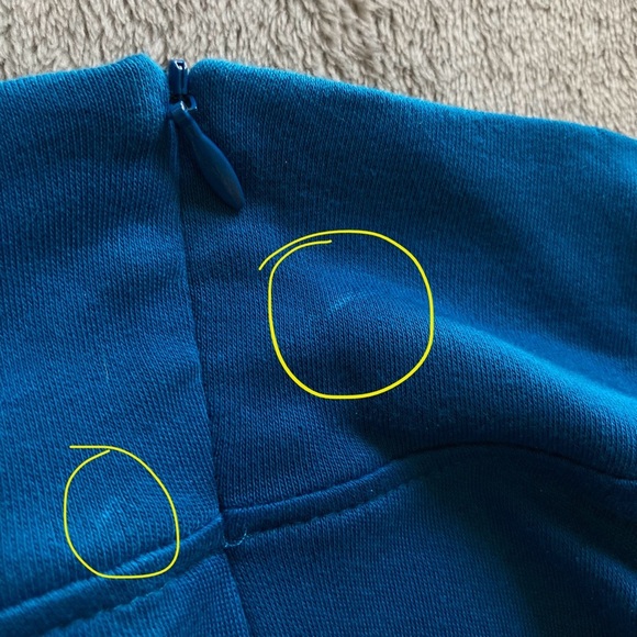 Chico's 100% Pima Cotton Teal Blue Long Sleeve Tunic Top with Mock Turtleneck - Picture 6 of 10